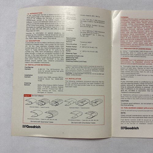B.F. Goodrich - Type 21-Type 30S Pneumatic De-Icers Install & Maintenance Manual
