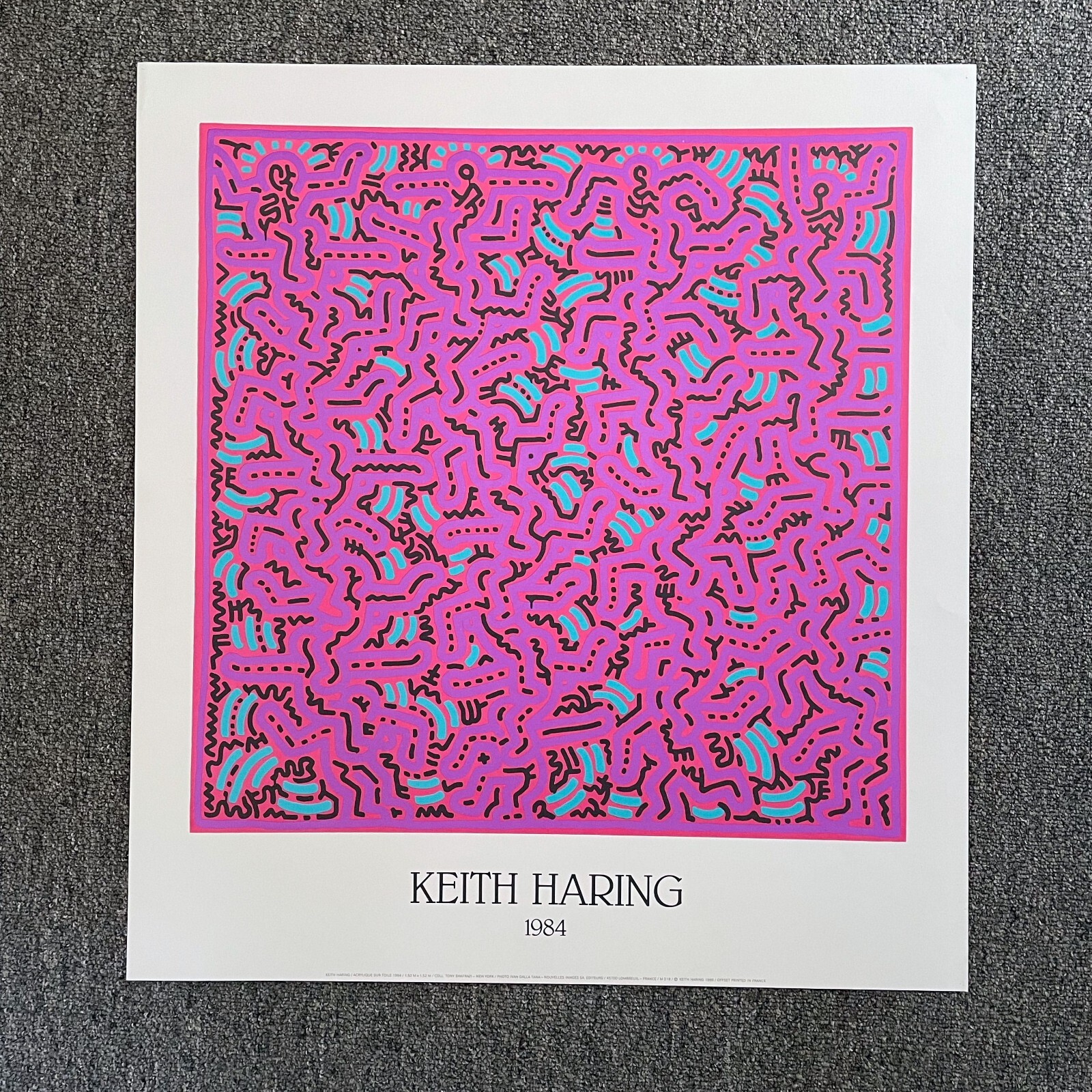 アート・デザイン・音楽 Keith Haring - Posters Keith Haring | Keith Haring AIDS Dance-A-Thon poster 1992