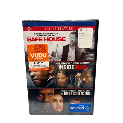 Safe House / Inside Man / The Bone Collector (DVD, 2014) New D7