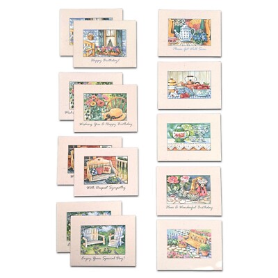 LOT OF 13 Illustrator JUDY BLANKENSHIP EPVA Multiple Occasion Cards + Envelopes