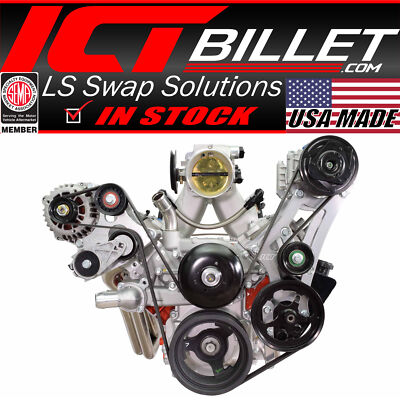 LS Swap 96-98 Vortec Truck HT6 A/C Compressor Power Steering Bracket LS1 LS3 LSX