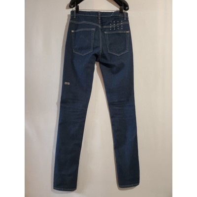 Ksubi Chitch Petrol Dark Wash Button Fly Tapered Jeans Mens Size 29 Embroidered