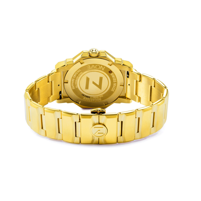 NOVE NOVE ROCKETEER GOLD BLACK WATCH - BRAND