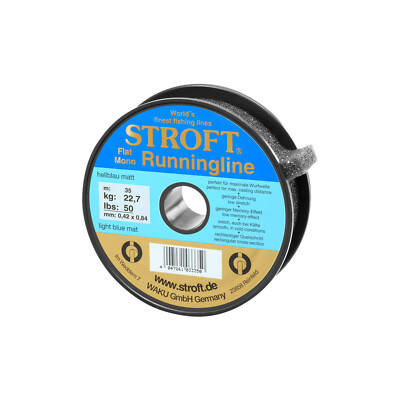 STROFT Runningline Flat Mono 35 m Spule Fliegenfischen BLITZVERSAND