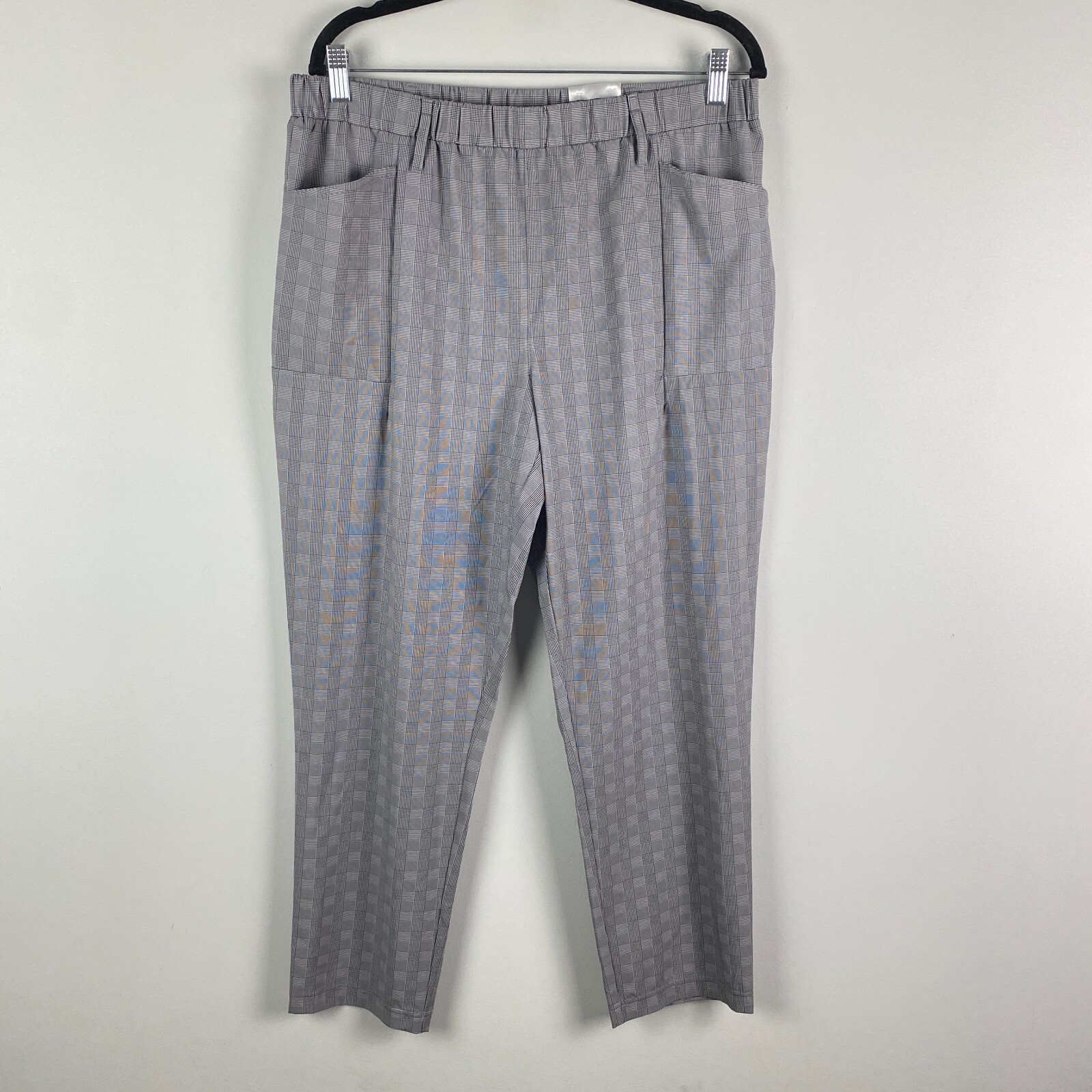 EZY Wear By Chi Jogger Pants Size Large Black White Plaid EZY Wear By Chi Jogger Pants Size Large Black White Plaid