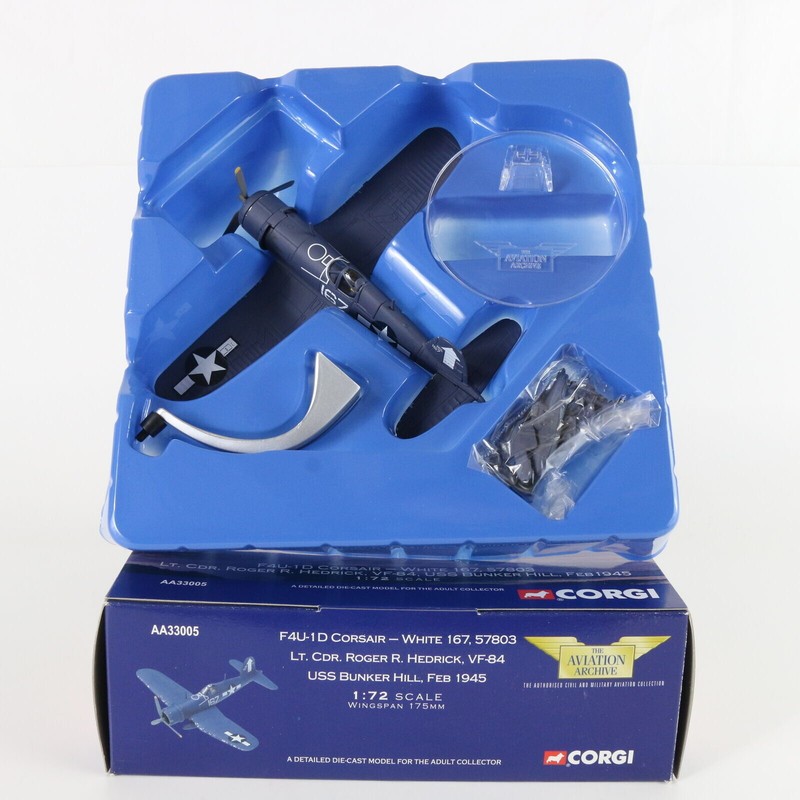F4u-1d Corsair Vf-84 Uss Bunker Hill Fighter Plane 1945 WW2 Corgi