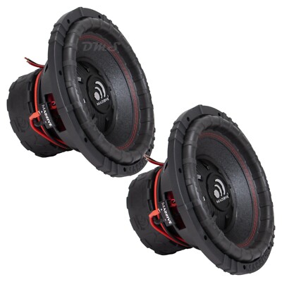 (2) Massive Audio GTR122 | 12 Inch 1600W DVC 2 Ohm Car Audio Subwoofers GTR 12''