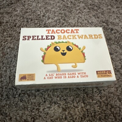 Tacocat Spelled Backwards - A Lil  Board Game with a Cat Who is Also a Taco! 7+