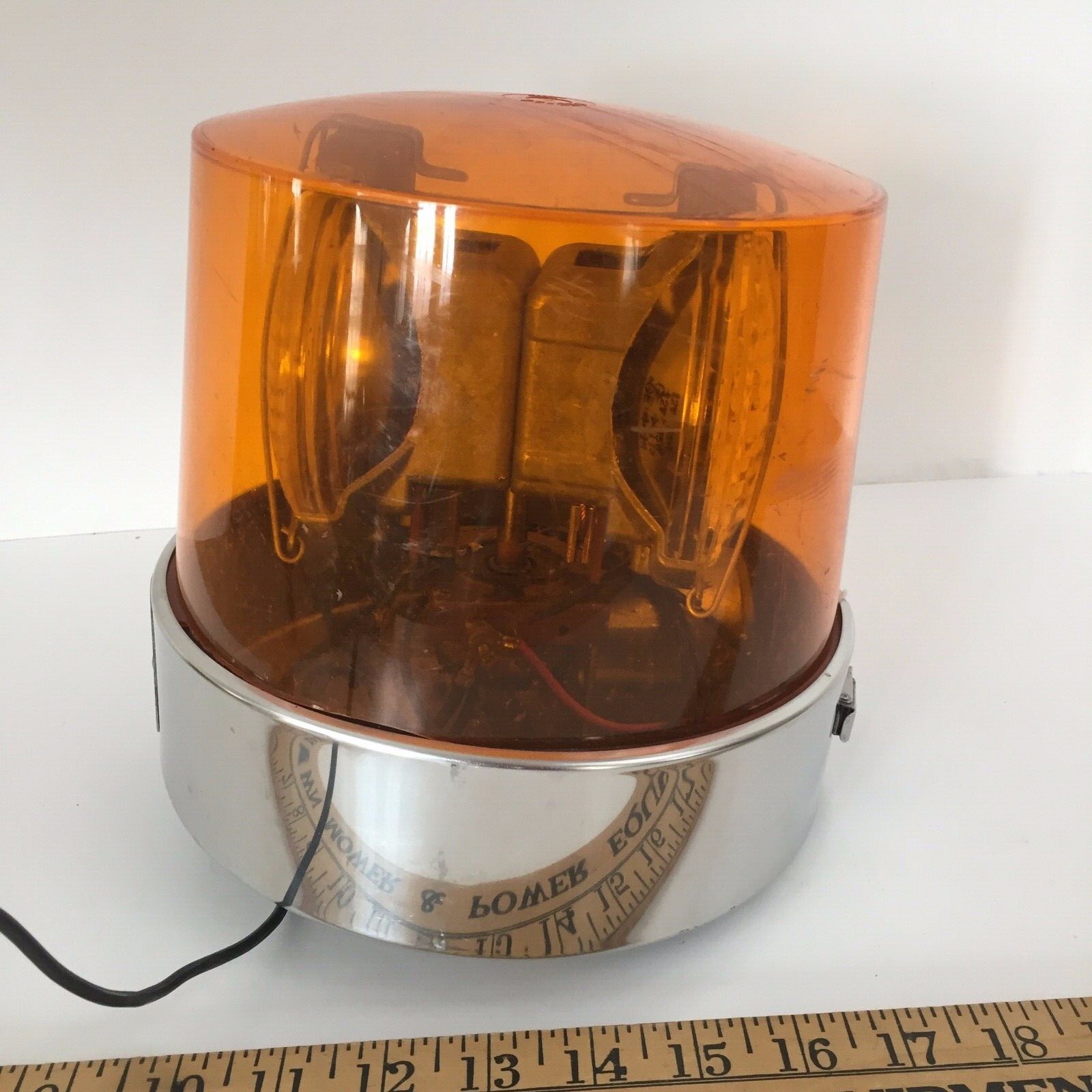 Vintage Federal Signal Corp Model 11 Twin Beacon Ray Light Amber Gumball Light
