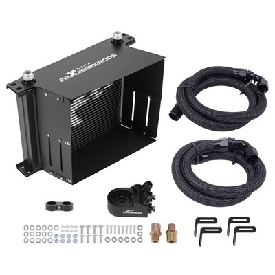 30Row Universal Oil Cooler 10AN British Style Aluminum Engine Transmission Kit
