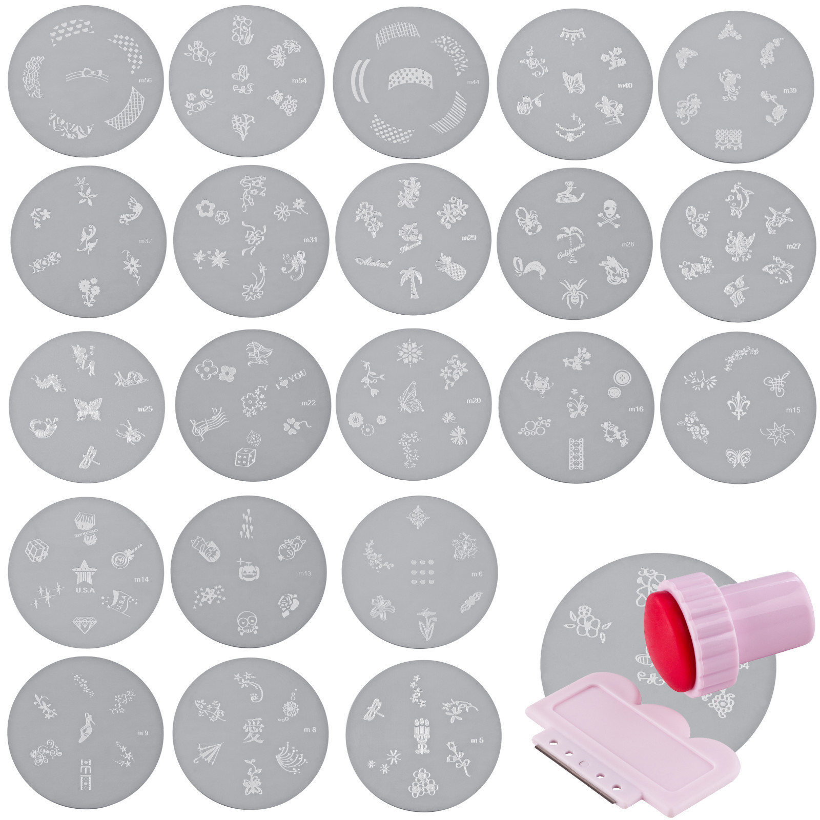 Schablone für Nagelstempel Nailstamping Metall Platte Nagel Stempel Stamping