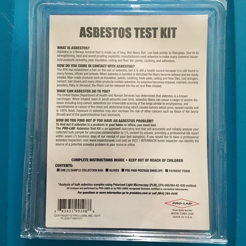 Pro Lab AS108 Asbestos Do It Yourself Test Kit