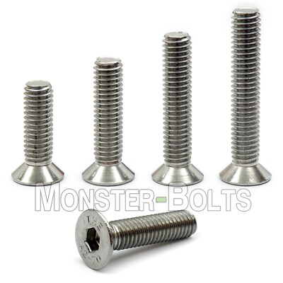 #4-40 Stainless Steel Flat Head Socket Cap Screws, SAE 82° Countersunk 18-8 A2