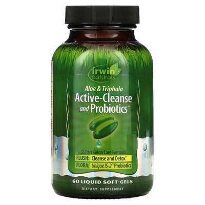 Aloe & Triphala Active-Cleanse and Probiotics, 60 мягких капсул с жидкостью