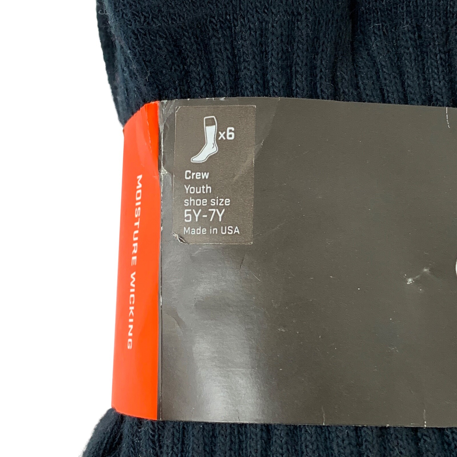 NEW Nike Boys Sz 5Y-7Y Black Cushioned Performance Cotton Moisture Wicking Socks