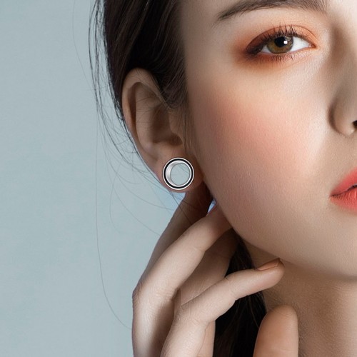 Ear Gauges Stainless Steel Ear Plugs Hollow Centered Flesh Tunnels Eyelets 2PCS