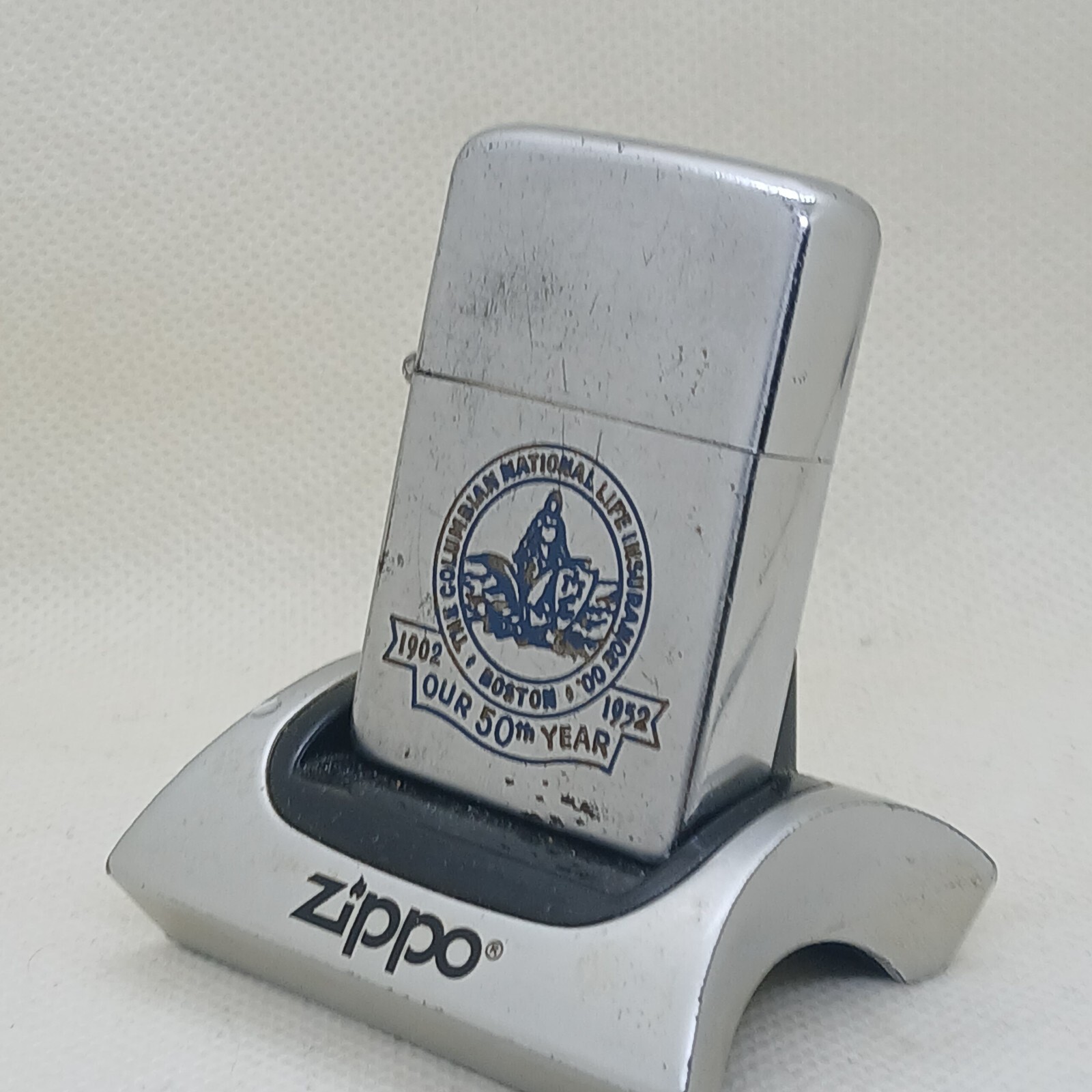 zippo vintage steel circa 1946-52 50th anniversary 1902-1952