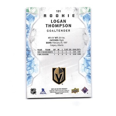 2021 Upper Deck Ice #131 Logan Thompson RC