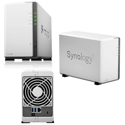 Nas Synology DiskStation DS220J Collegamento ethernet LAN Mini Tower Bianco