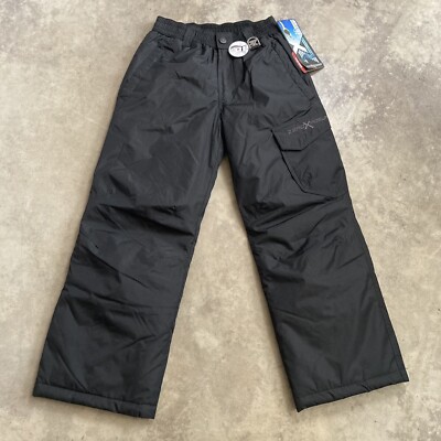 Zero Xposur Pants Boys Size 10 12 Black Snow Wear Pockets Outer Inner Layer