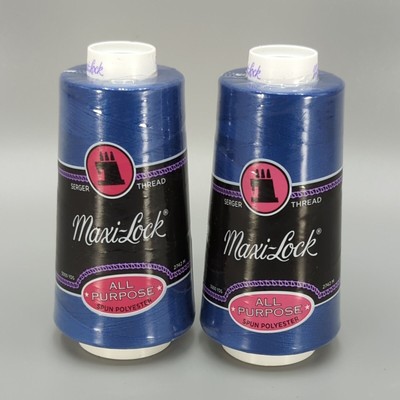 Maxi Lock All Purpose Serger TEX27 Thread Blue 3000YD Cone X2