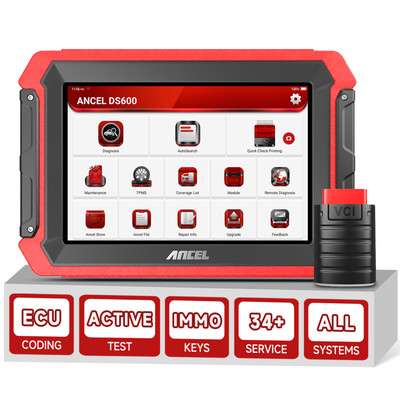 ANCEL DS600 Car Bi-directional OBD2 Scanner Diagnostic Tool ECU K-ey Coding IMMO