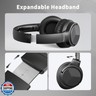 Botesty Sound Headphones Wired with Microphone, Over Ear Foldable 3.5mm Plug in Headphones with 4.9ft Tangle-Free Nylon Cord for Tablet, Laptop, MP3/4, School, Airplane Travel (Black)