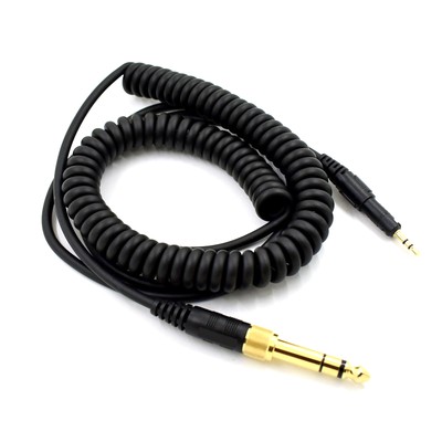 1.4m Audio Spring Coiled Cable For ATH-M40x & ATH-M50X Head-mounted Headphone a