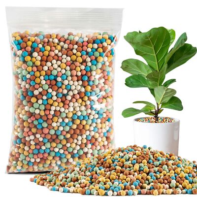 Clay Pebbles for Plants - Pebbles for Indoor Plants 100% Natural Clay, Multi