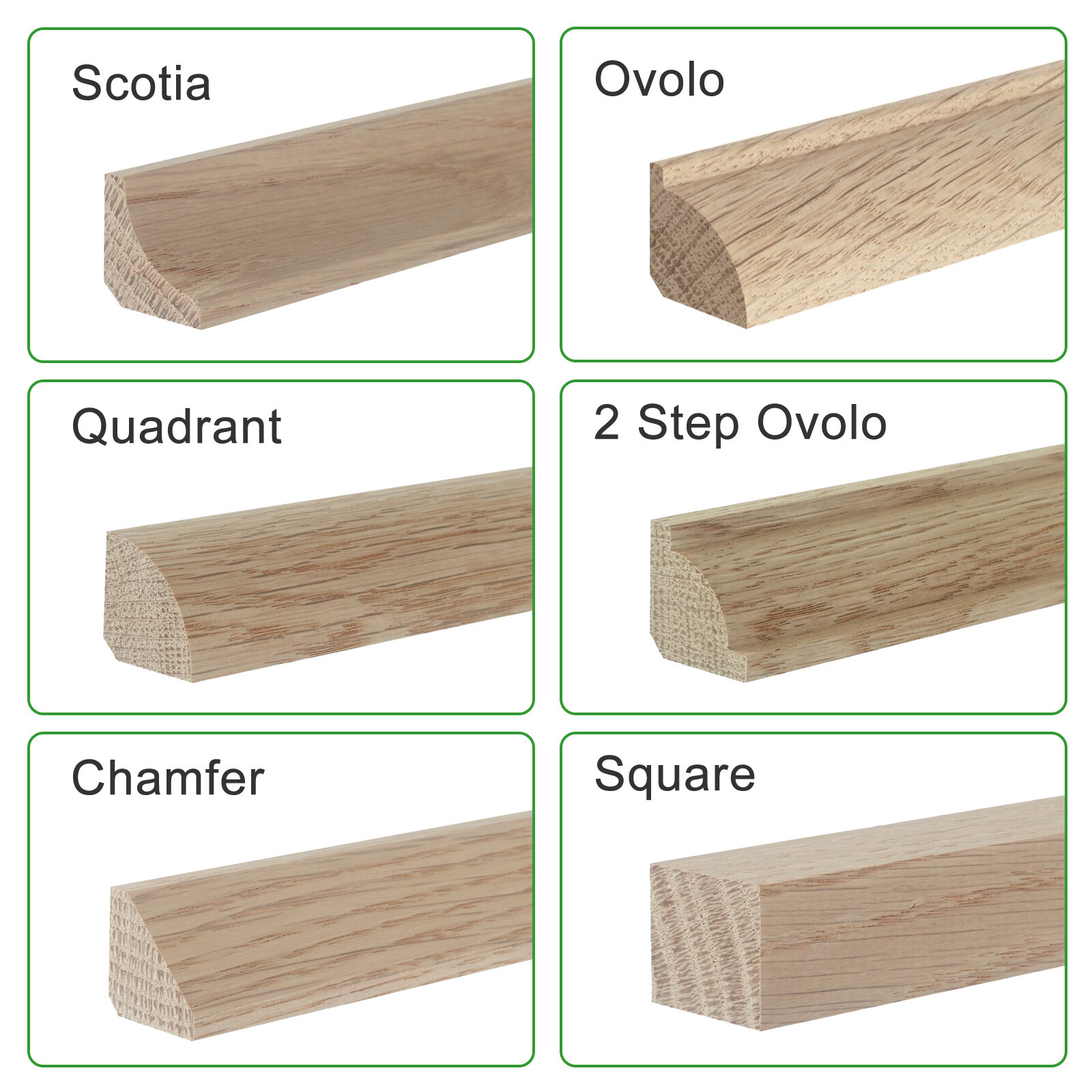 Solid Oak Floor Beading I 0.9m I Corner Edge Bead I 12mm, 15mm, 19mm