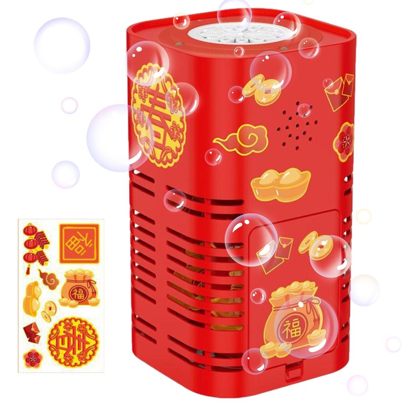 Firework Bubble Machine Automatic Bubble Blower with Colorful Lights for Kids