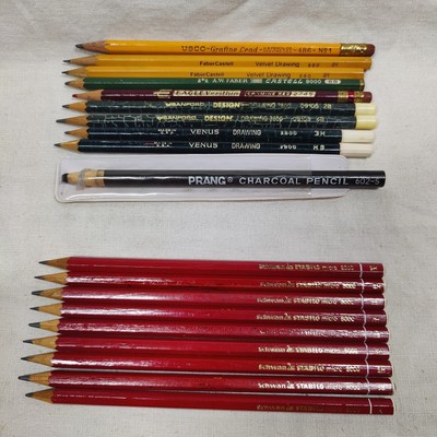 9 Vintage Schwan Stabilo Micro 8000 Drawing Pencils Set Germany Made + Extras