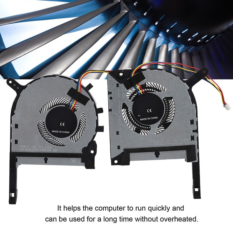 2pcs Laptop Cpu Gpu Cooling Fans Replacement For Asus Tuf Fx505ge Fx505gm