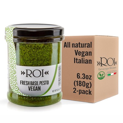 Pesto Sauce - Vegan Pesto - Fresh Ligurian Basil Pesto Made of Genovese DOP b...