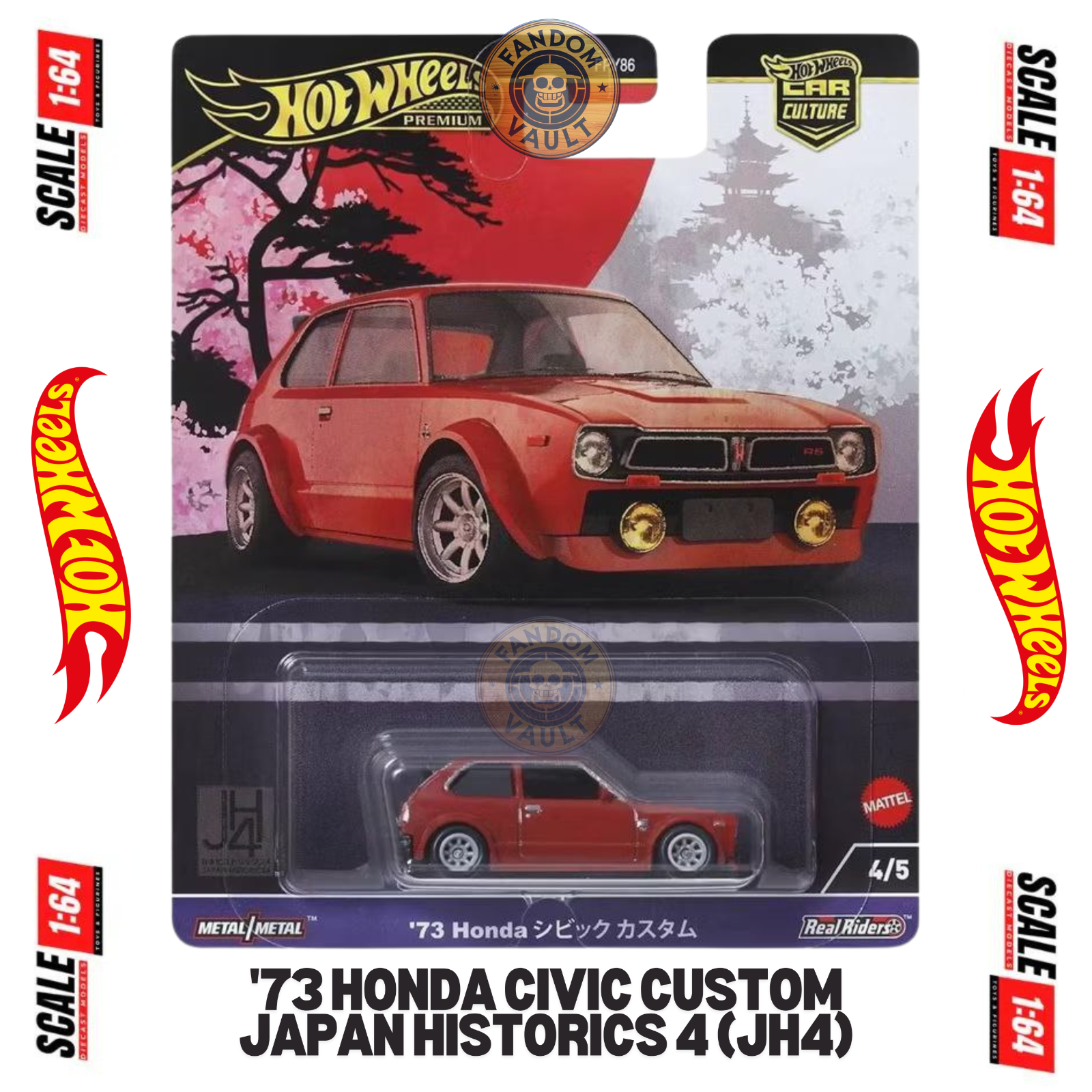 Hot Wheels '73 Honda Civic 2024 Japan Historics 4 -JH4 In