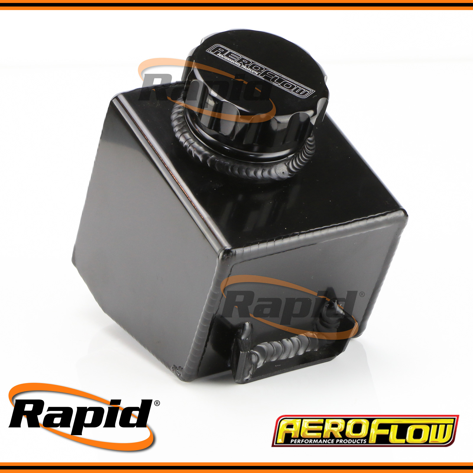 Fabricated Aluminium Power Steering Reservoir Black Aeroflow AF77