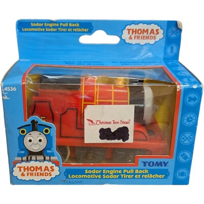 NEW Vintage 2002 Tomy Thomas & Friends Sodor Engine Pull Back James Red