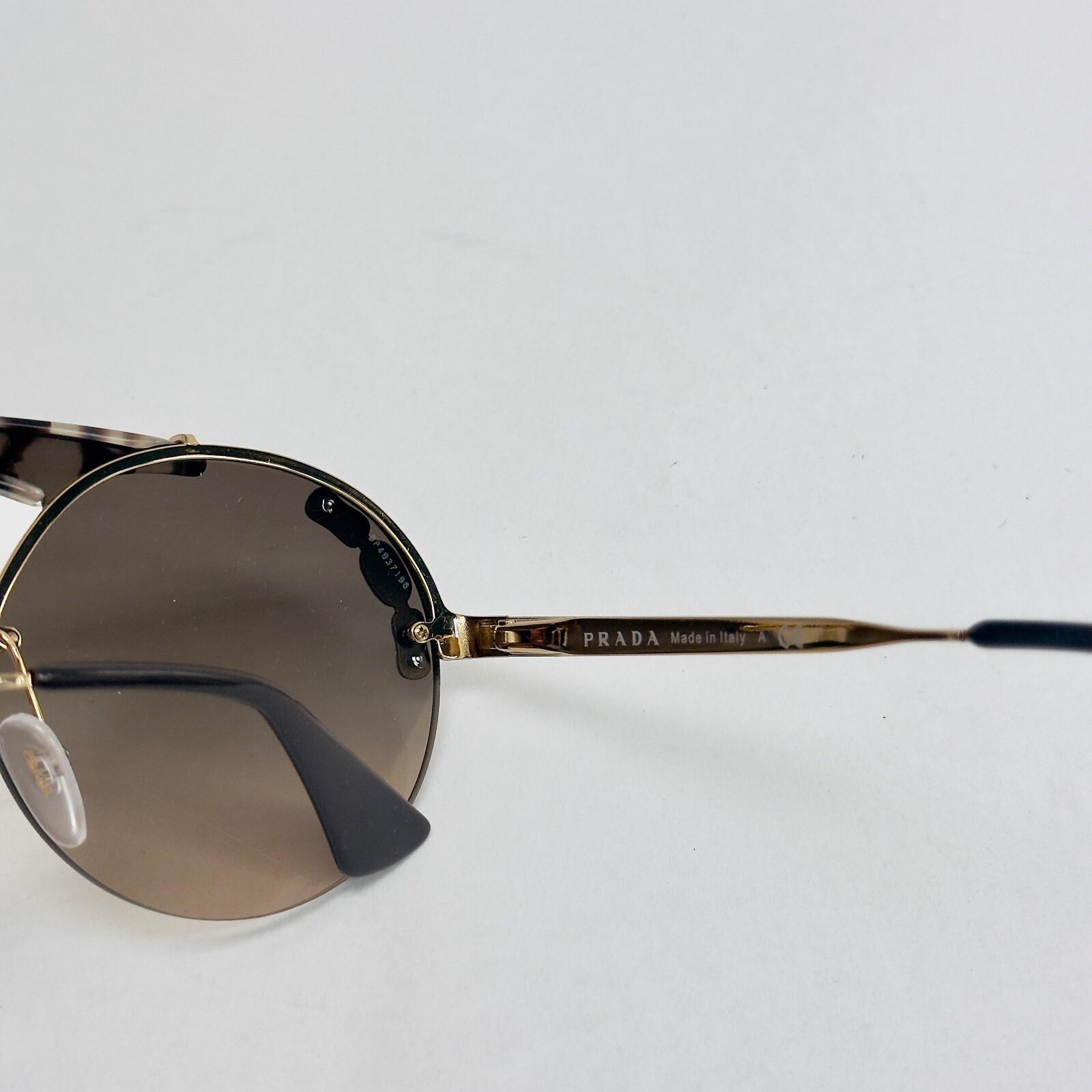 Pre-owned Prada Ornate Crystal Jewel Stud Sunglasses 52u Brown Pr52us Snoop Dodd Olympics In C3o-3d0