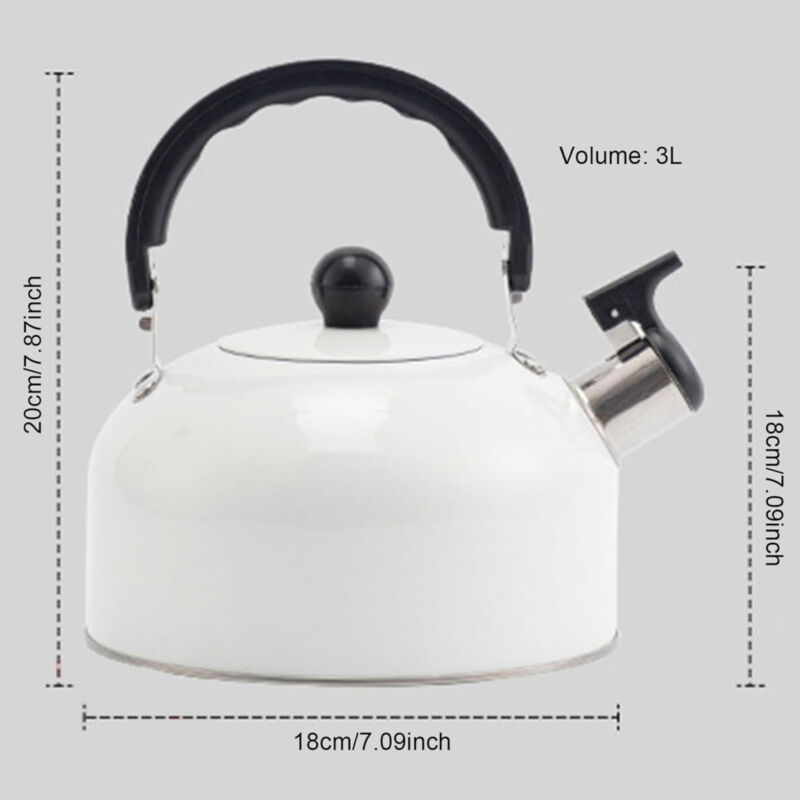 Tea Kettles Stovetop Whistling 3L Food Grade Stainless Steel Tea Pot for Stove