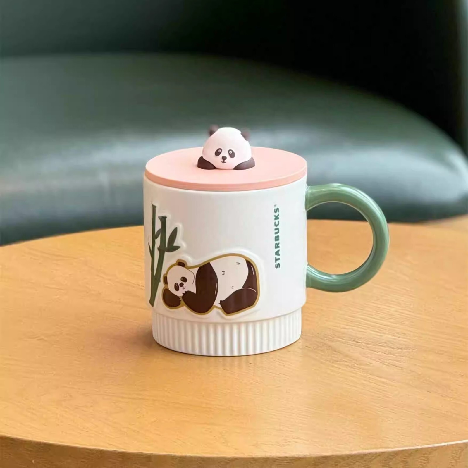 Starbucks China Exclusive 13oz Panda Bamboo Ceramic Mug with Cute