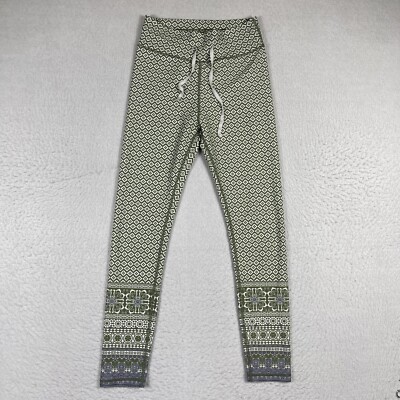 Sarahs Day x White Fox Leggings Womens Small Green Athletic Gym Ladies Casual