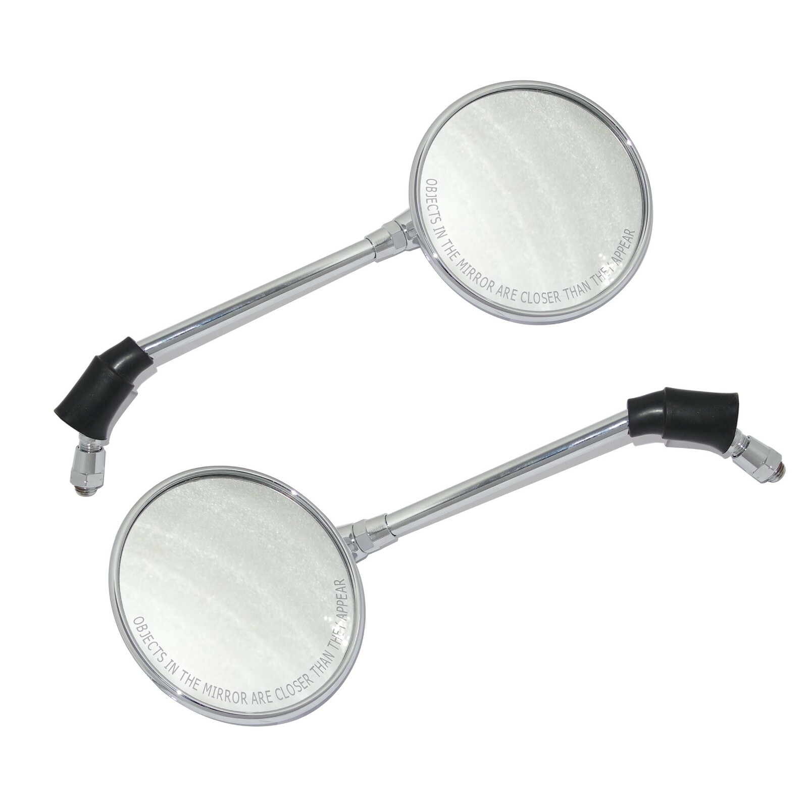 Fits Royal Enfield Interceptor 650 LH & RH Side Rear View Mirror Set Chrome 