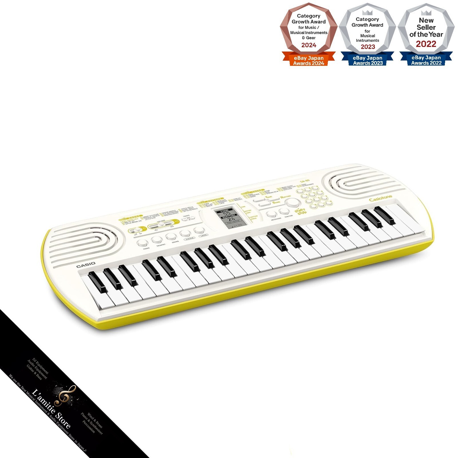 CASIO Casiotone Mini Keyboard SA-80 SA80 Piano Tones Rythms 44