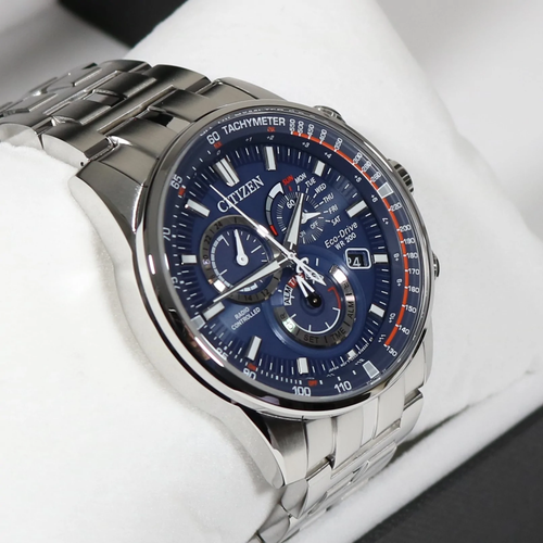Citizen Eco Drive PCAT Controlled Chronograph Blue Dial Watch CB5880 54L 175329645451