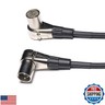 WJSTN Right Angle XLR to Right Angle 1/4 'TRS Stereo Balanced Audio Cable Right Angle 6.35mm Male to Right Angle XLR Male Microphone Cable for Mixer, Speaker, Studio Monitor -2Pack 1Feet