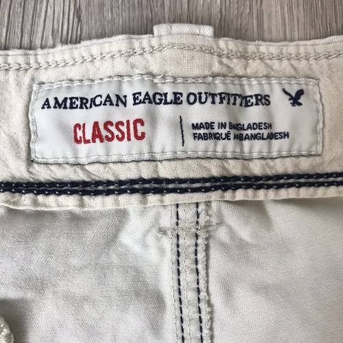 AMERICAN EAGLE OUTFITTERS Men’s Beige Cargo Cotton Shorts Classic Length 36