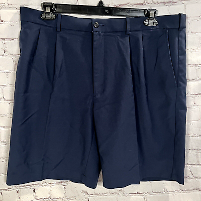 Men's pleated front golf shorts sales