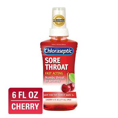 Chloraseptic Sore Throat Spray 6 FL oz  Cherry Flavor NEW AND FAST SHIPPING