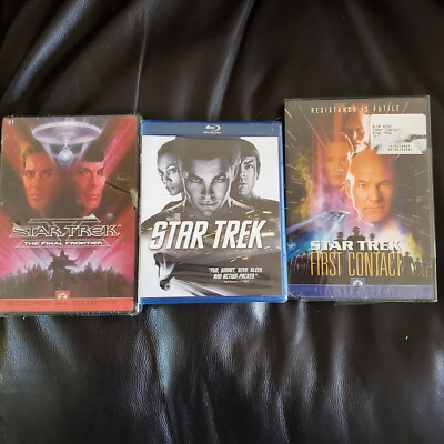 Lot of 3 New Sealed Star Trek  Movies One Blu-Ray