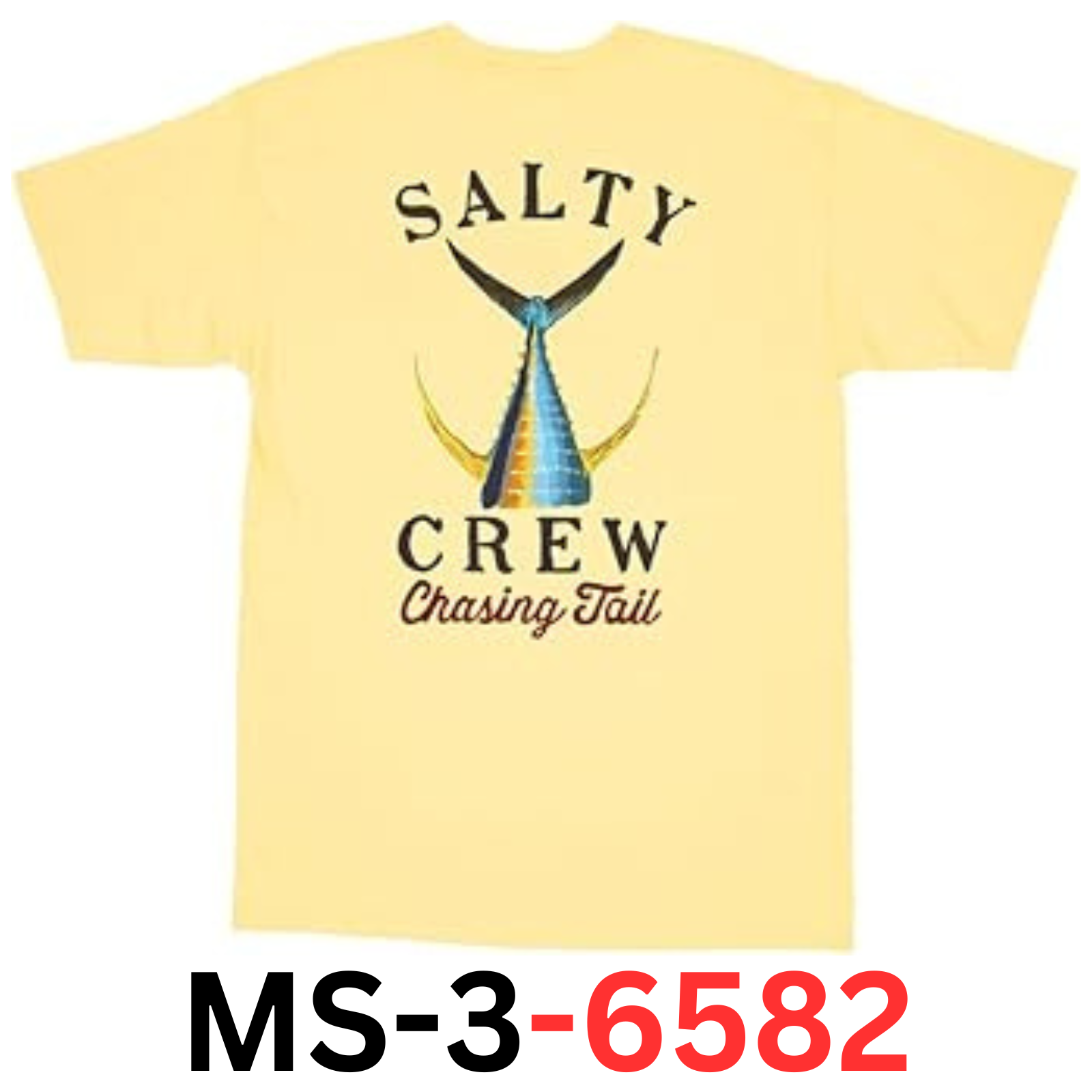 Salty Crew Tailed SS Tee - Men's Fashion Casual Short Sleeve T-Shirt Banana SMAL